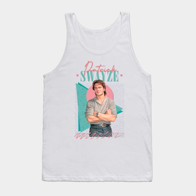 Patrick Swayze // Retro Style Fan Art Tank Top by DankFutura